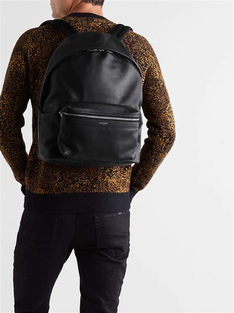 SAINT LAURENT City Leather Backpack for Men 